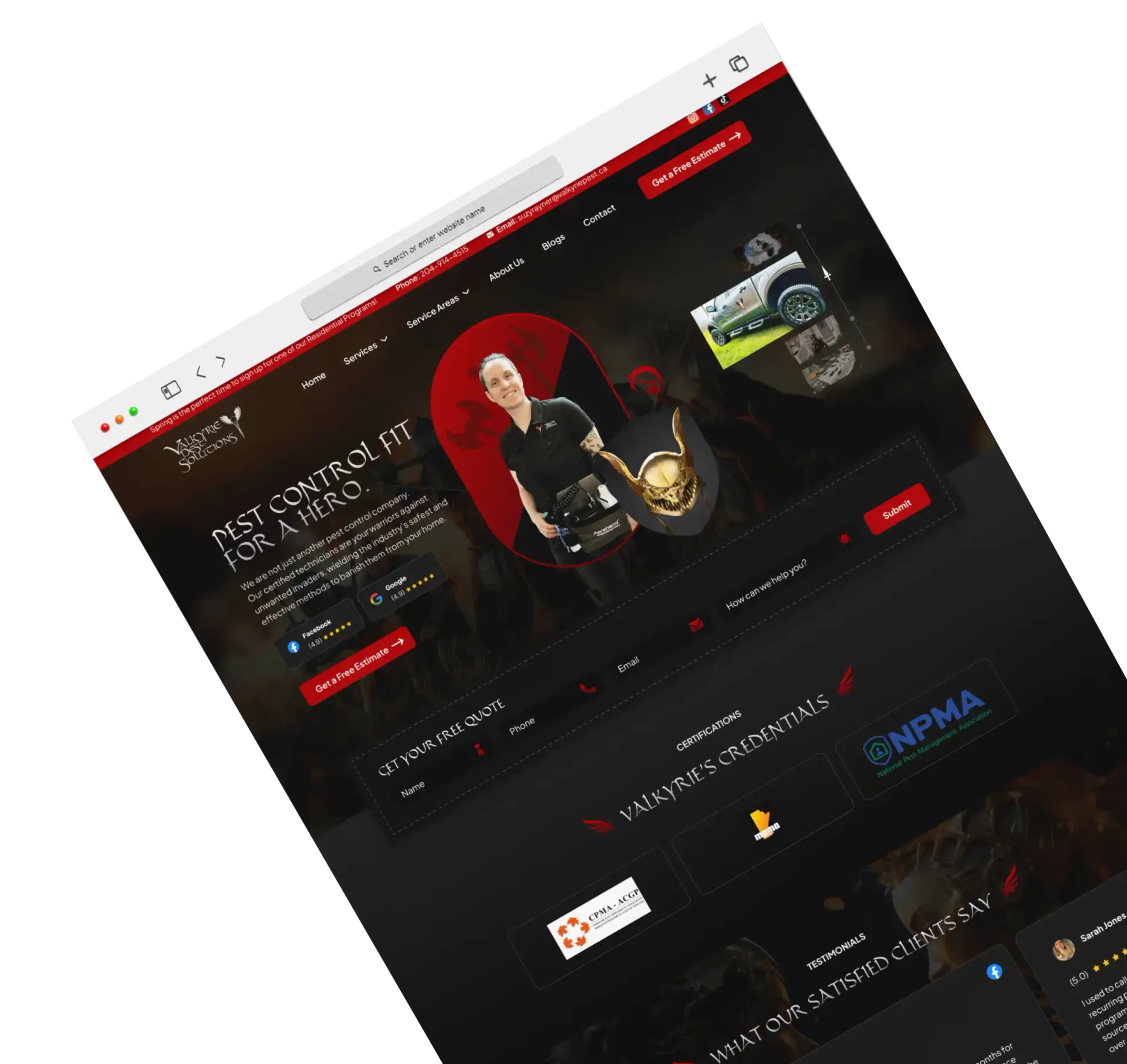 website page